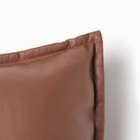 Наволочка декоративная «Этель» кожзам 45×45 см, коричневая - Фото 3