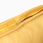 Наволочка декоративная "Этель" кожзам 45*45 см, желтый - Фото 3