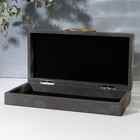 Шкатулка для украшений «Серый мрамор» экокожа, набор 2 шт. - фото 24670999