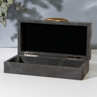 Шкатулка для украшений «Серый мрамор» экокожа, набор 2 шт. - фото 24670997