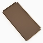 Поднос металл, экокожа прямоугольный 37,5 х 18,5 см, цвет коричневый - фото 4389394