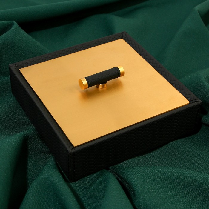 Шкатулка для украшений из экокожи, 15,3 х 15,3 см - Фото 1