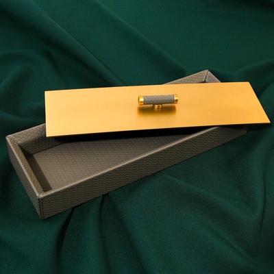 Шкатулка для украшений «Изыск», экокожа, 30.4×10.4 см