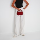 Сумка-багет на молнии, цвет красный - фото 806434745