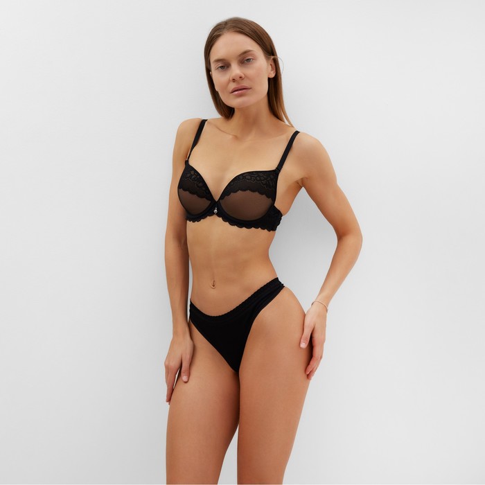 Бюстгальтер женский, цвет чёрный, размер 75В - Фото 1