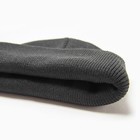 Шапка мужская двуслойная с отворотом one size, цвет чёрный - Фото 5