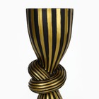 Подсвечник для одной свечи «Узел», цвет черно-золотой 29,5 х 7,5 х 7,5 см - Фото 4
