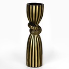 Подсвечник для одной свечи «Узел» цвет черно-золотой 39 х 10,5 х 10,5 см - Фото 3
