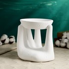 Подсвечник "Рука с подставкой" белый, 17см - фото 22700470