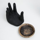 Подсвечник "Рука с подставкой" черный, 17см - фото 22700475