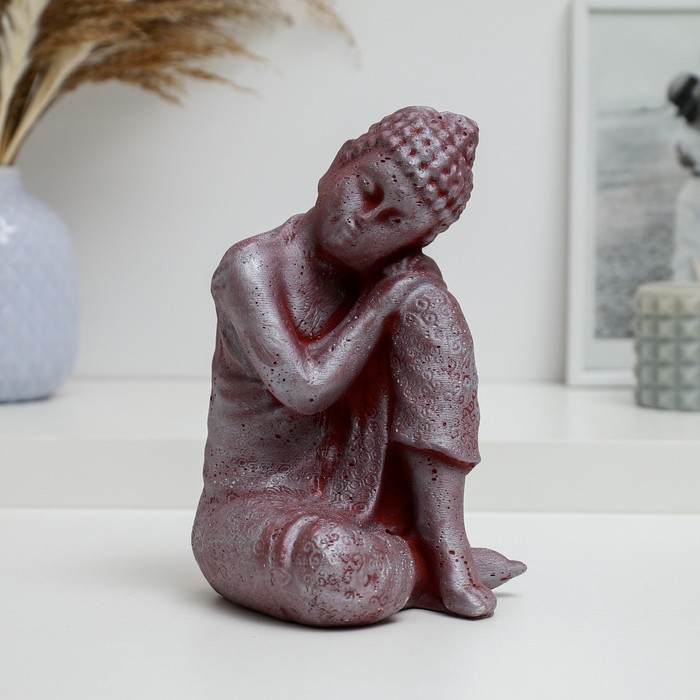 Фигура "Будда задумчивый" серая, 19см - Фото 1