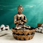 Подсвечник "Будда медитирующий" бронза, 24см - фото 9768300