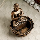 Подсвечник "Будда медитирующий" бронза, 24см - фото 9768303