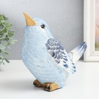 Сувенир полистоун "Птица, голубые снежинки" 18,5х10х17 см - фото 10925691