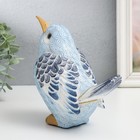 Сувенир полистоун "Птица, голубые снежинки" 18,5х10х17 см - фото 10925692