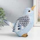 Сувенир полистоун "Птица, голубые снежинки" 18,5х10х17 см - фото 10925694