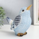 Сувенир полистоун "Птица, голубые снежинки" 18,5х10х17 см - фото 10925695