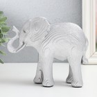 Сувенир полистоун "Серебристый слон, слои " 16х7х13,5 см - фото 3078269