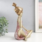 Сувенир полистоун "Малышка с двумя хвостиками" золото с розовым 21х13,5х26 см - Фото 2