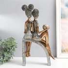 Фигурка полистоун подсвечник на 1 свечу «Дети на горке, с кувшинами», под бронзу, 19.5×10×35 см 9571971