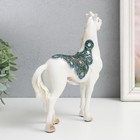 Сувенир полистоун "Императорский конь,белый с зеркалами" 19х5,5х21,5 см - Фото 3