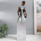 Сувенир полистоун "Африка - Мать и ребёнок" серебро  11,5х12х41 см - фото 7212202