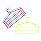 Плечики для брюк и юбок трёхуровневая, цвет МИКС - Фото 4