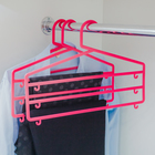 Плечики для брюк и юбок трёхуровневая, цвет МИКС - Фото 2