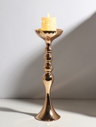 Подсвечник на 1 свечу «Ричард», металл под золото, 12.5×12.5×44 см  (артикул 9694882)  большой выбор товаров оптом и в розницу по низким ценам с доставкой