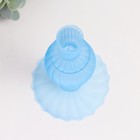 Подсвечник стекло на 1 свечу "Виток" прозрачный голубой 10,5х10,5х25 см - фото 25487352