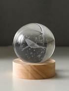 Световая фигурка стекло «Шар. Голограмма: Кит», d=6 см, подставка дерево, USB, 6.5×6.5×7.5 см - Фото 4