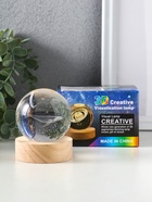 Световая фигурка стекло «Шар. Голограмма: Кит», d=6 см, подставка дерево, USB, 6.5×6.5×7.5 см - Фото 8