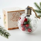 Новогодний шар ёлочный «Зима подарит чудеса», на Новый год, d=8 см. - Фото 3