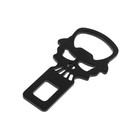 Заглушка замка ремня безопасности-открывашка "Череп", металл - фото 319939733