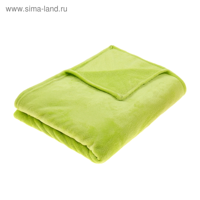 Плед "Этель корал" 1.5 сп Зеленый 150*200 см, 100% п/э, корал-флис, 230 гр/м2 - Фото 1