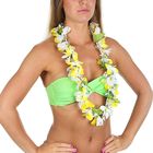 Гавайское ожерелье "Ромашки", лепестки бело-желтые - Фото 1