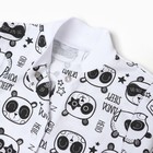 Комплект (кофточка, штанишки), цвет белый/панды, рост 74 см - Фото 2