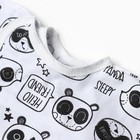 Распашонка-царапка на кнопке, цвет белый/панды, рост 62 см 9899873