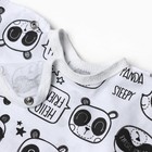 Распашонка-царапка на кнопке, цвет белый/панды, рост 62 см 9899873