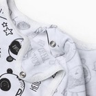 Распашонка-царапка на кнопке, цвет белый/панды, рост 62 см 9899873