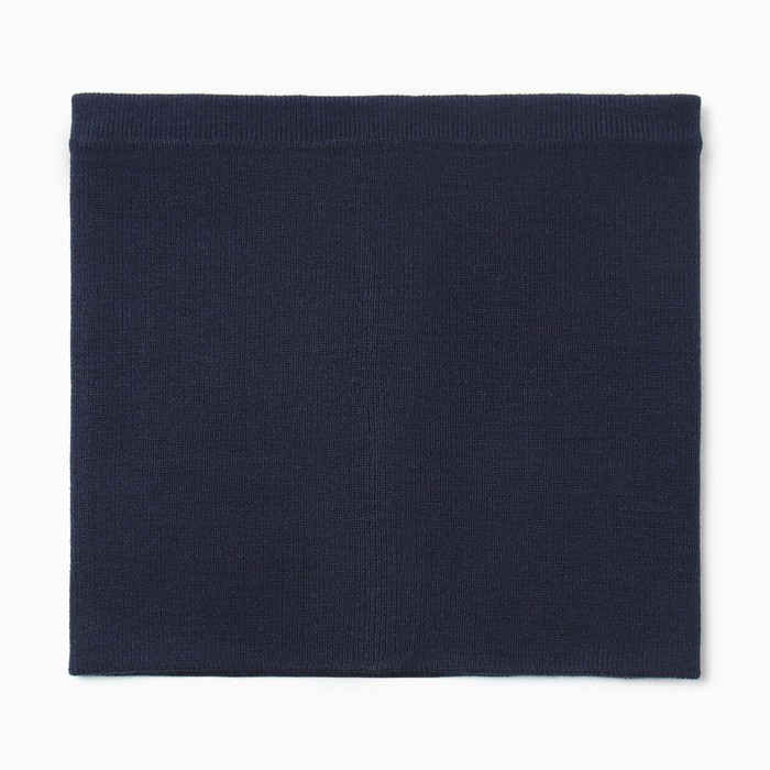 Шарф-снуд детский, тёмно-синий, размер 50×22 см