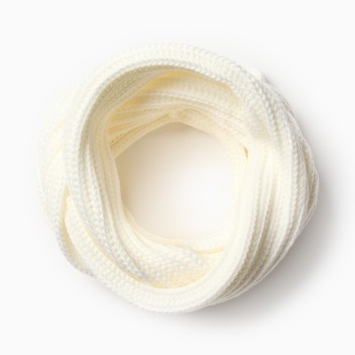 Шарф-снуд детский, размер 108×26 см, белый