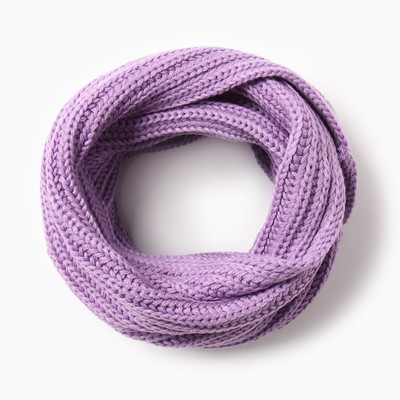 Шарф-снуд детский, размер 108×26 см, сиреневый
