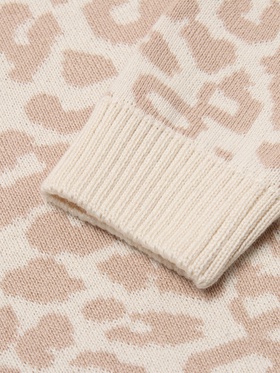 Костюм для девочки (джемпер, штаны) вязаный «Крошка Я» Leo Baby, рост 74-80 см, бежевый