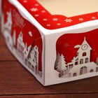 Коробка складная с окном под зефир "Дом Деда Мороза", 25 х 15 х 7 см - Фото 5