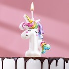 Свеча в торт "Единорог", цифра "1", 6 см - фото 319841244