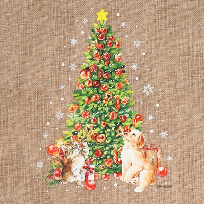 Мешочек новогодний подарочный с термонаклейкой «Ёлочка», 30×40 см ± 1.5 см