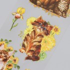 Наклейки для творчества "Полосатые котики и жёлтые цветы" набор 6 листов 18х6 см - Фото 3