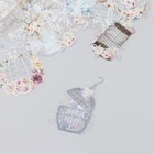 Наклейки для творчества "Клетки и цветы" набор 30 шт 0,7х13х9 см - фото 22610480