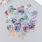 Наклейки для творчества "Кристаллы и цветы" набор 30 шт 0,7х13х9 см - фото 10889538